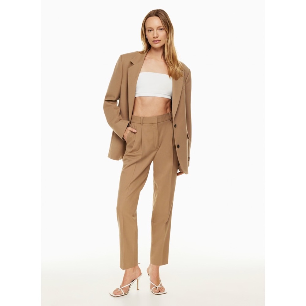 nwot ☕️ ESPRESSO BROWN Babaton Vogue carrot ankle pant 12 city wool